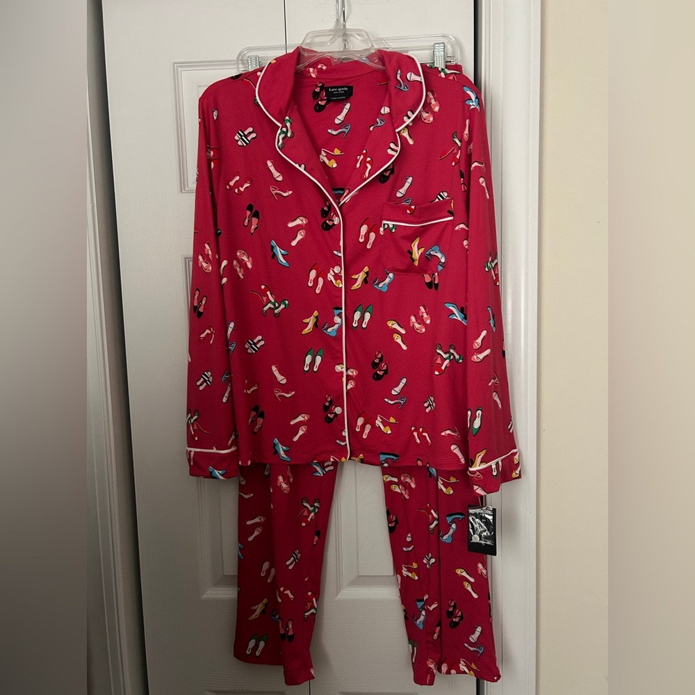 Kate Spade Pajama Set with Shoe Print - Picture 2 of 4